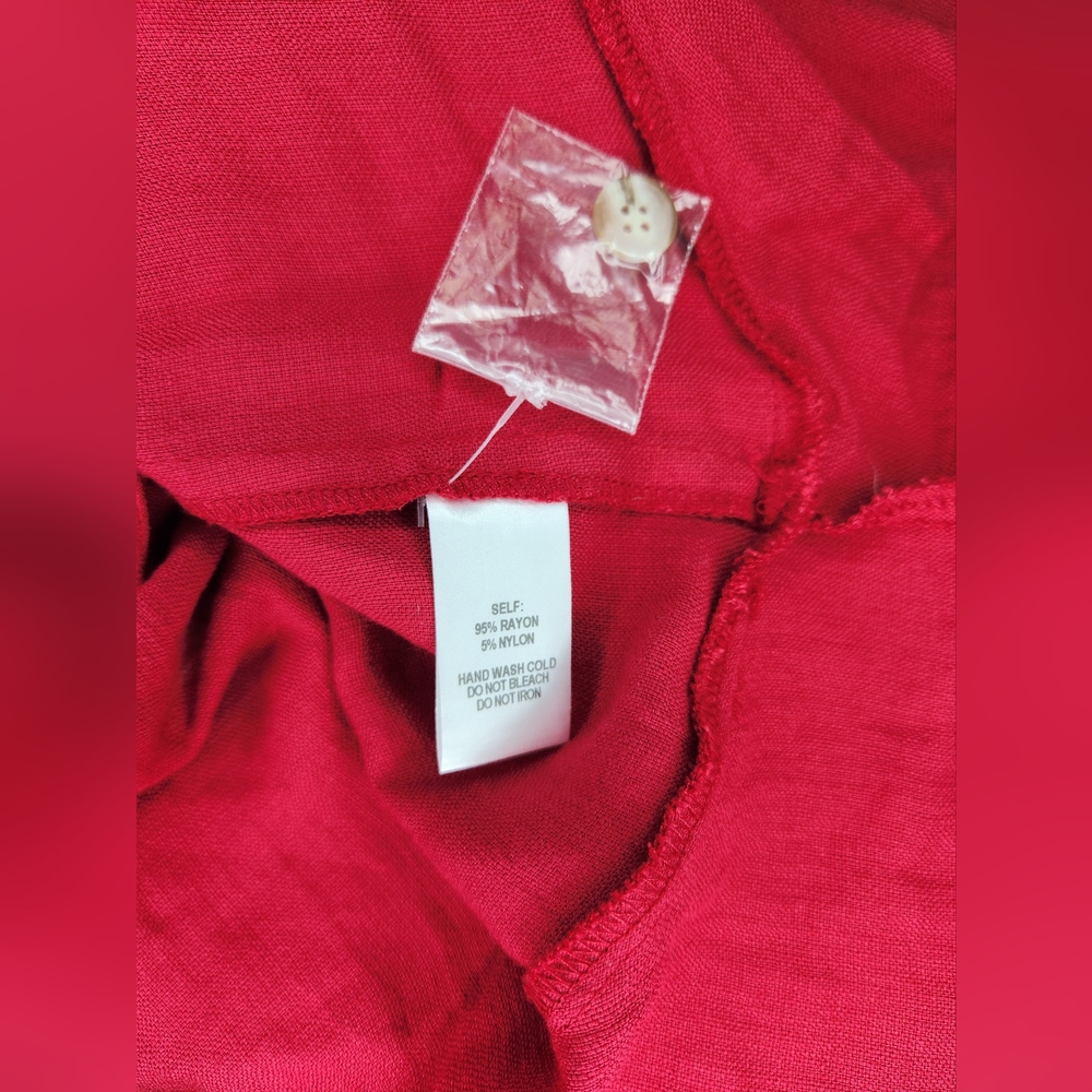 Lulu's Magenta Ruffle Wrap Dress Size Medium NWOT - Picture 8 of 10